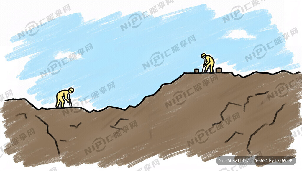 地质勘探 2人 矿山比人高