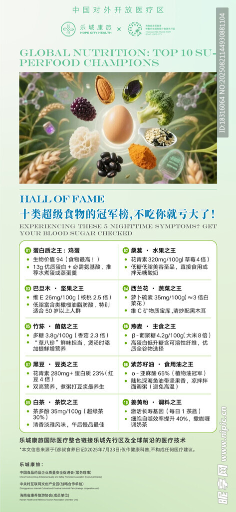 渐变营养健康科普海报