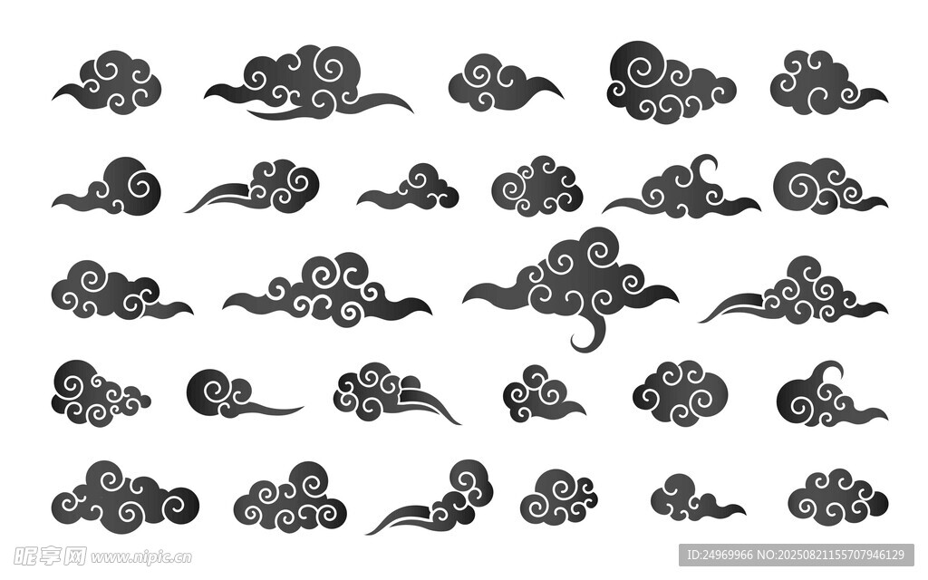 中式古典云纹图案集合