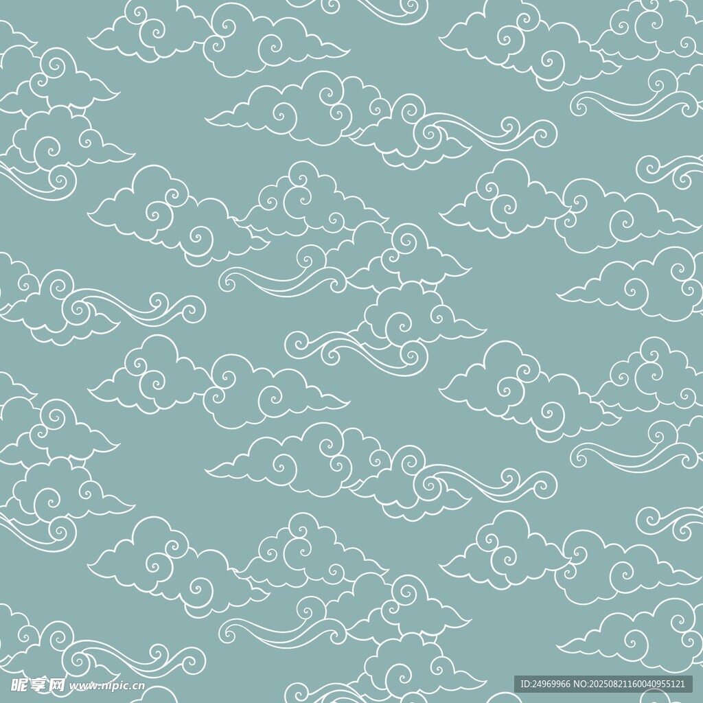 浅蓝色云朵图案背景