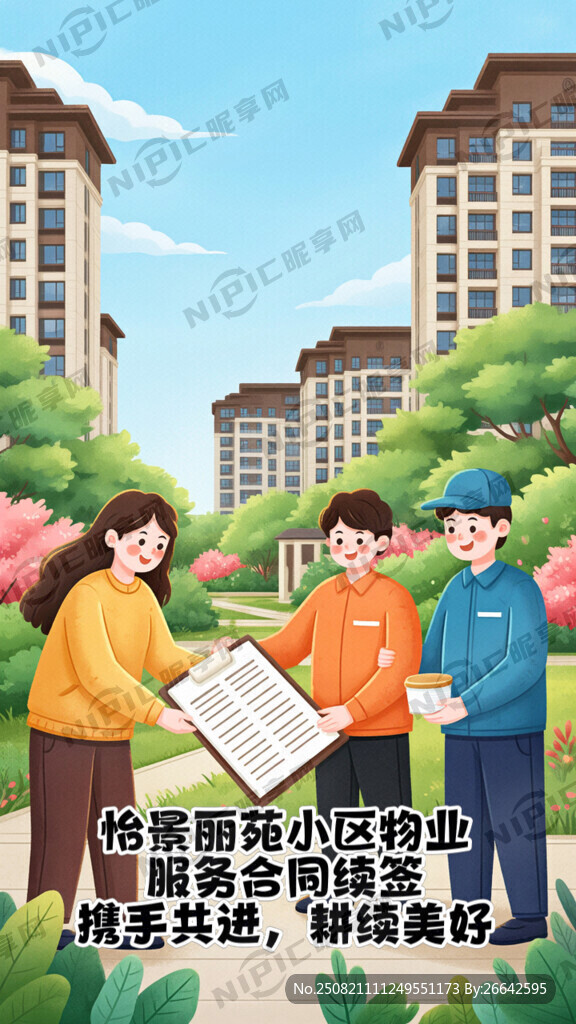 怡景丽苑小区物业服务合同续签携