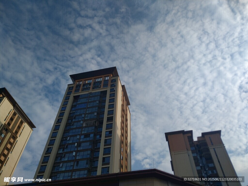 城市高楼与天空景观