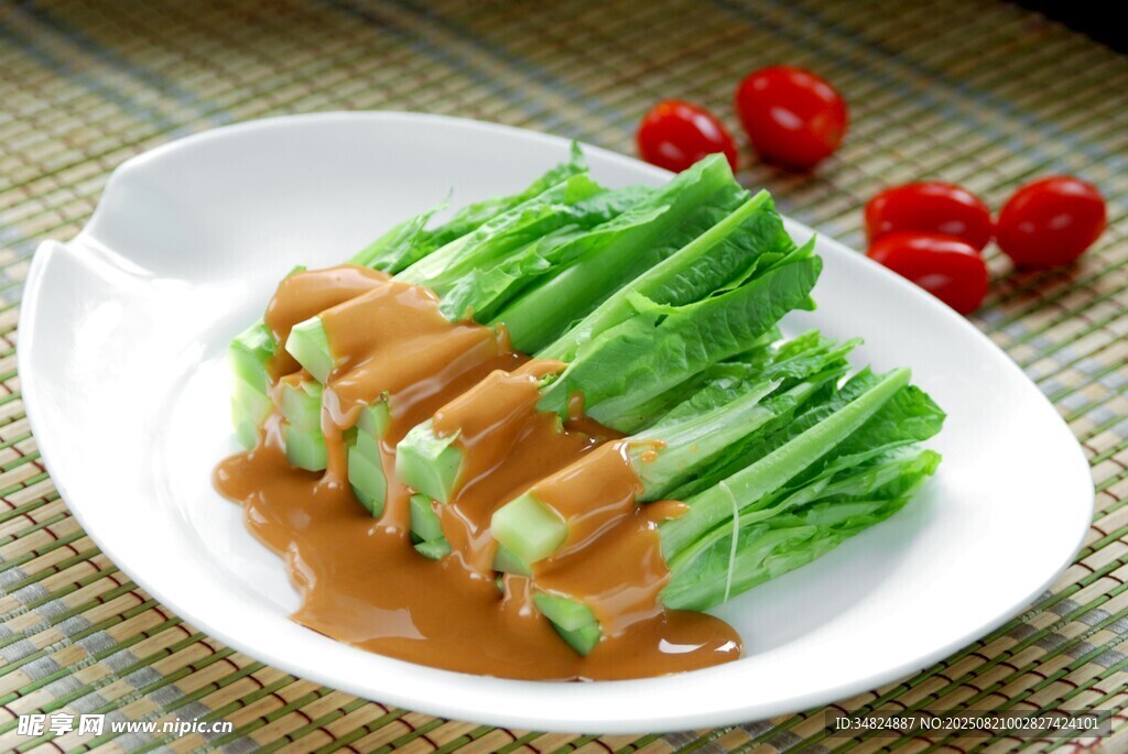 麻酱淋油麦菜