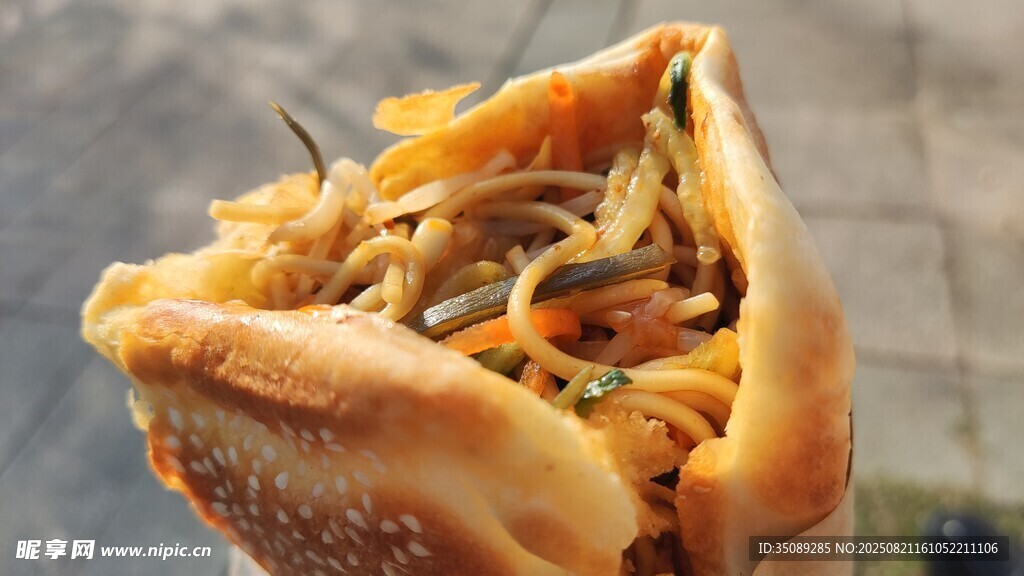 美味肉馅包子特写