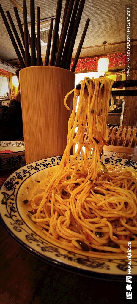 美味意大利面特写