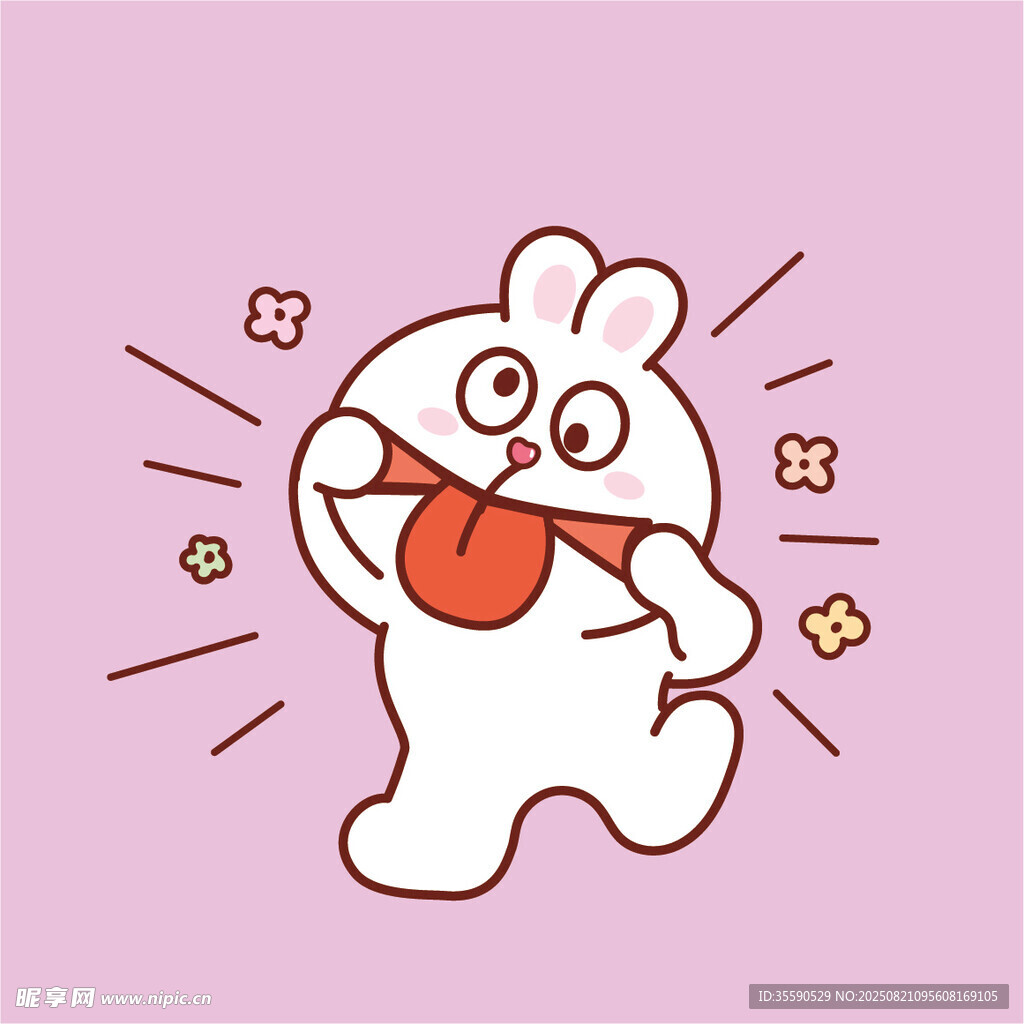 快乐白兔卡通形象