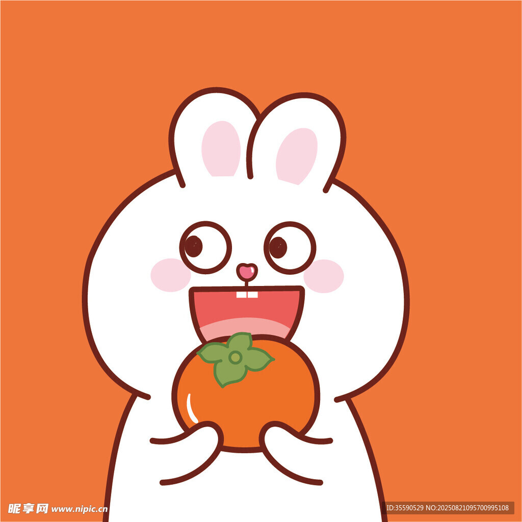 白兔抱橘超萌瞬间