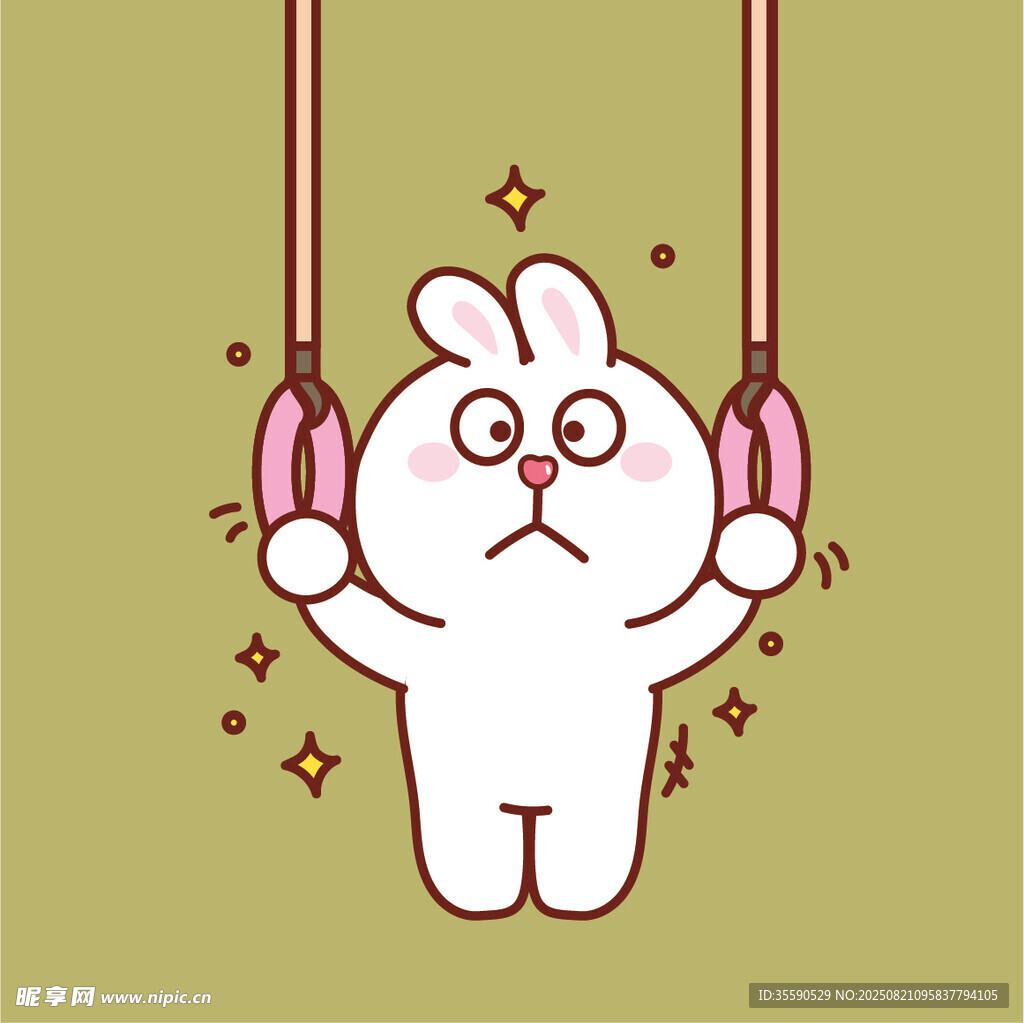 可爱兔子吊环健身