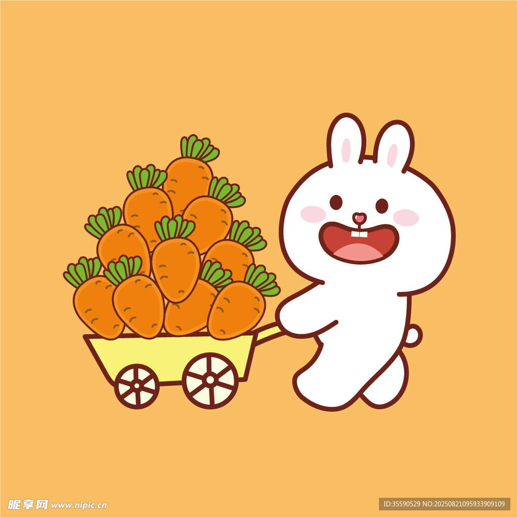 兔子推满车胡萝卜