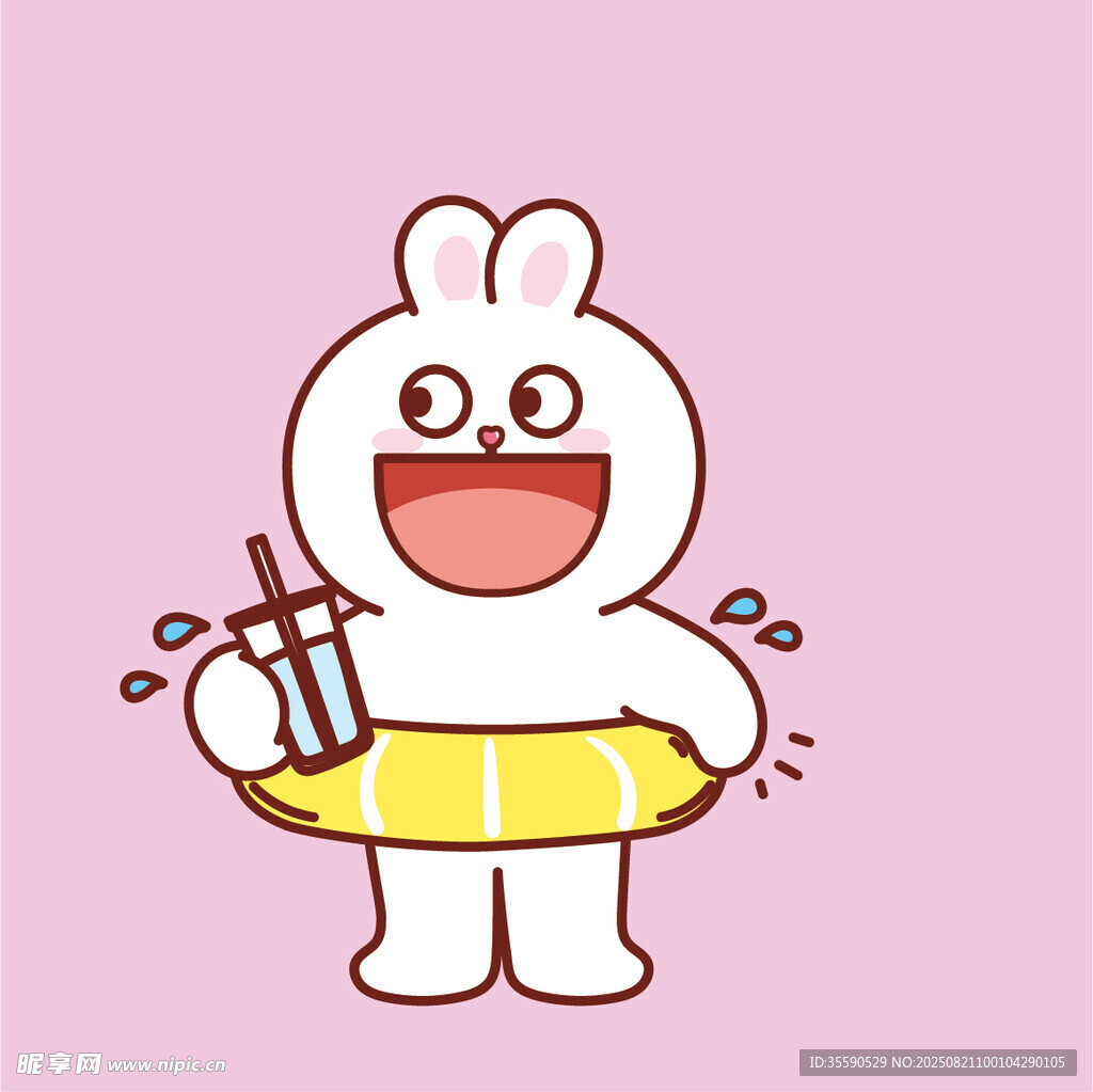快乐小兔游泳圈手持相机