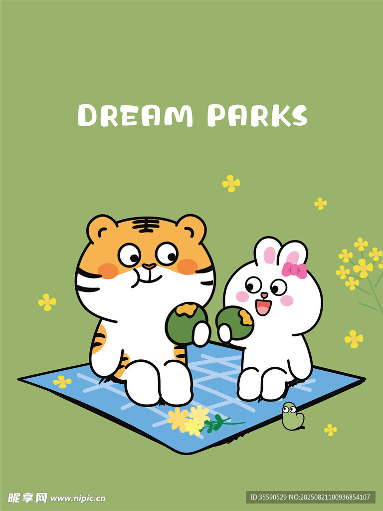 梦幻公园的动物野餐时刻
