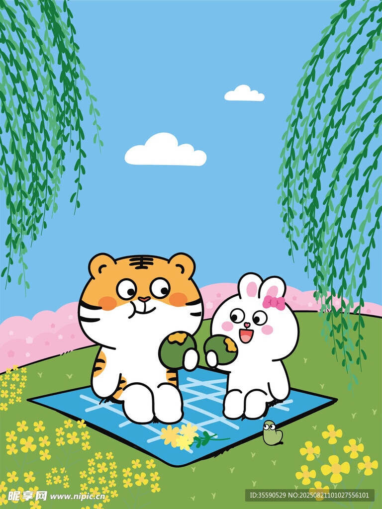 猫狗野餐图