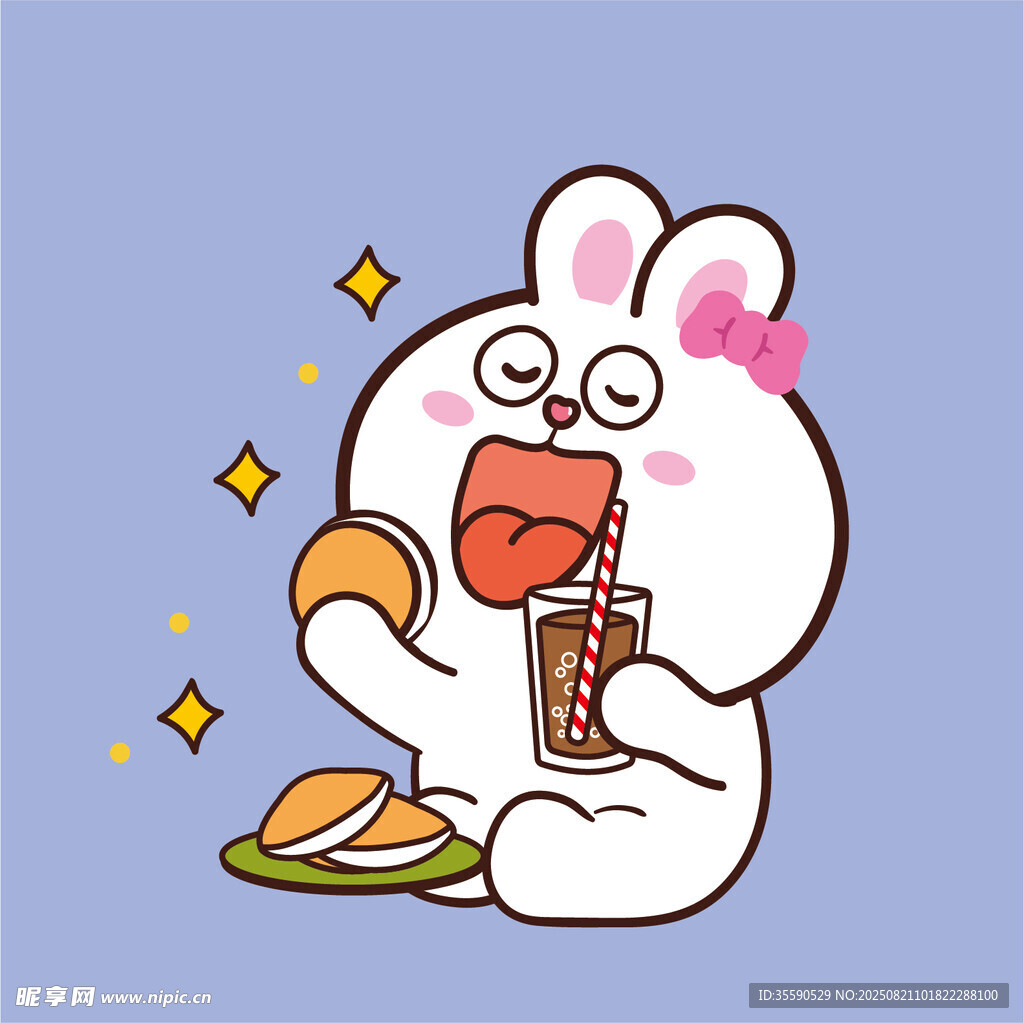 萌兔畅享美食与饮料
