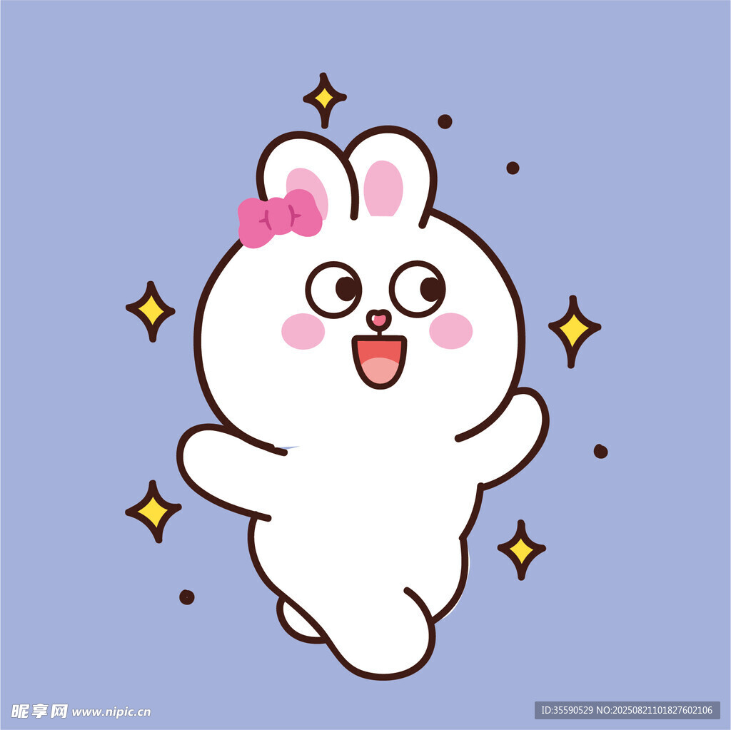 可爱跳跃小兔