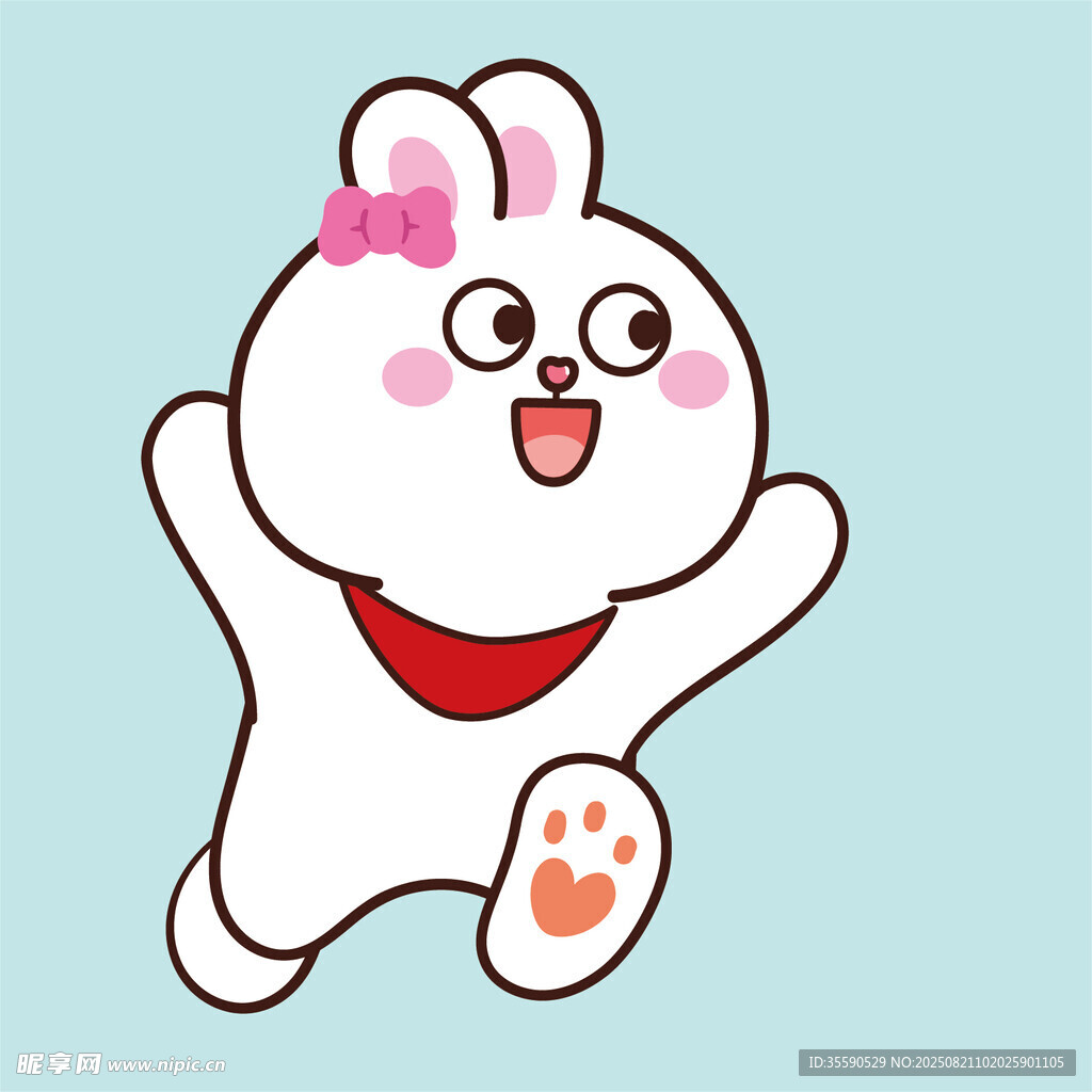 跳跃的可爱小兔