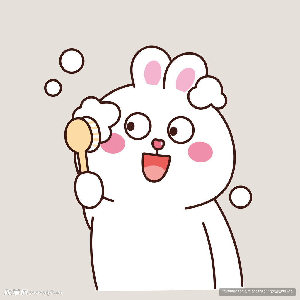 可爱小兔快乐洗澡