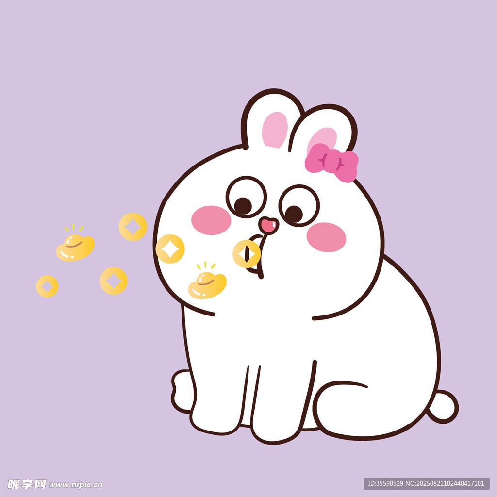 可爱兔子吐金币