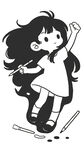 小女孩插画