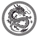 传统圆形龙纹图案