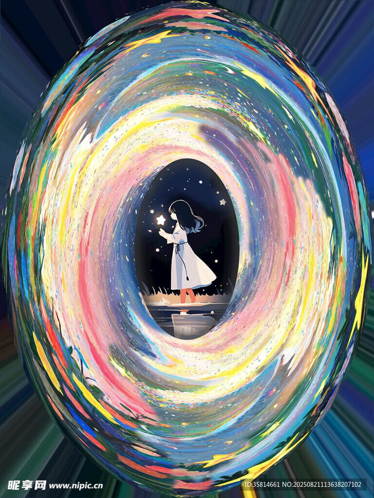 梦幻漩涡中的孤独舞者