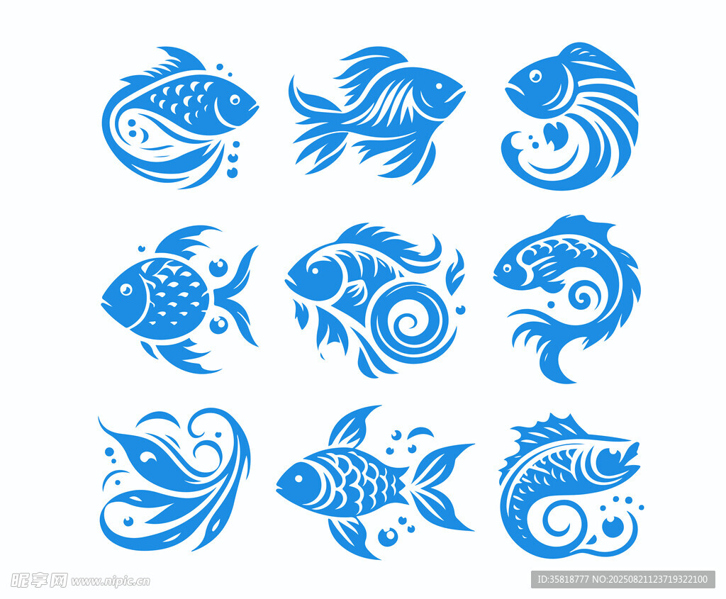 卡通鱼图案