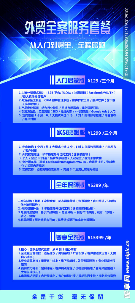蓝色商务风信息图表展示