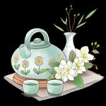 茶杯茶具花瓶