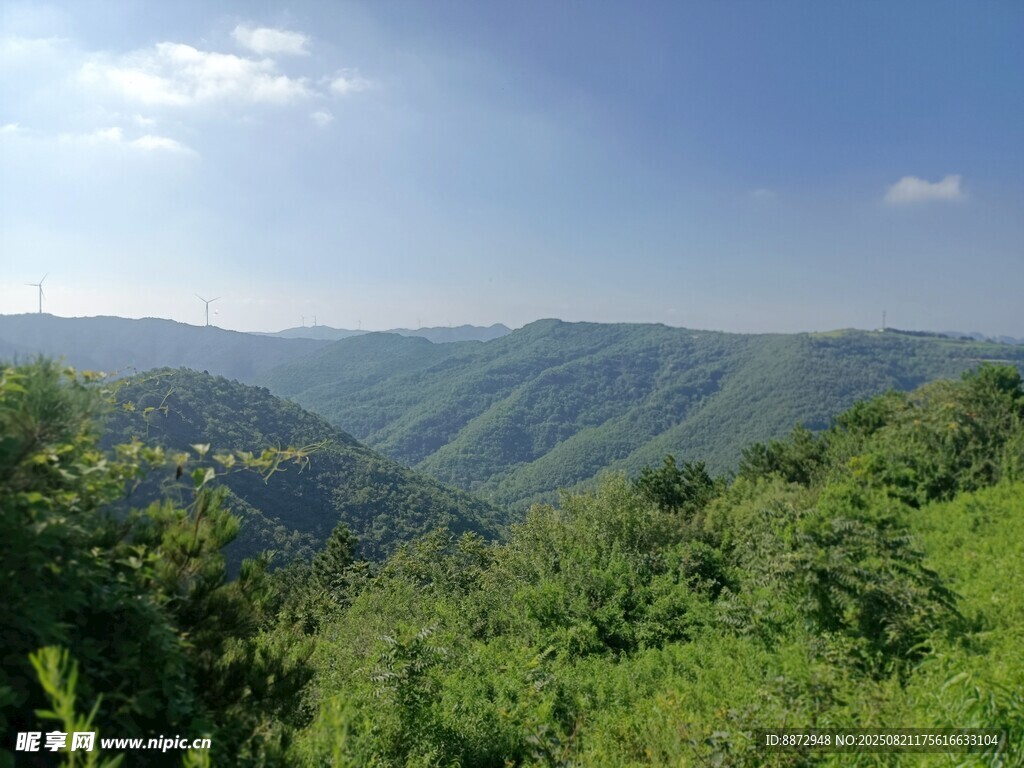 青山绿野间的秀丽风光