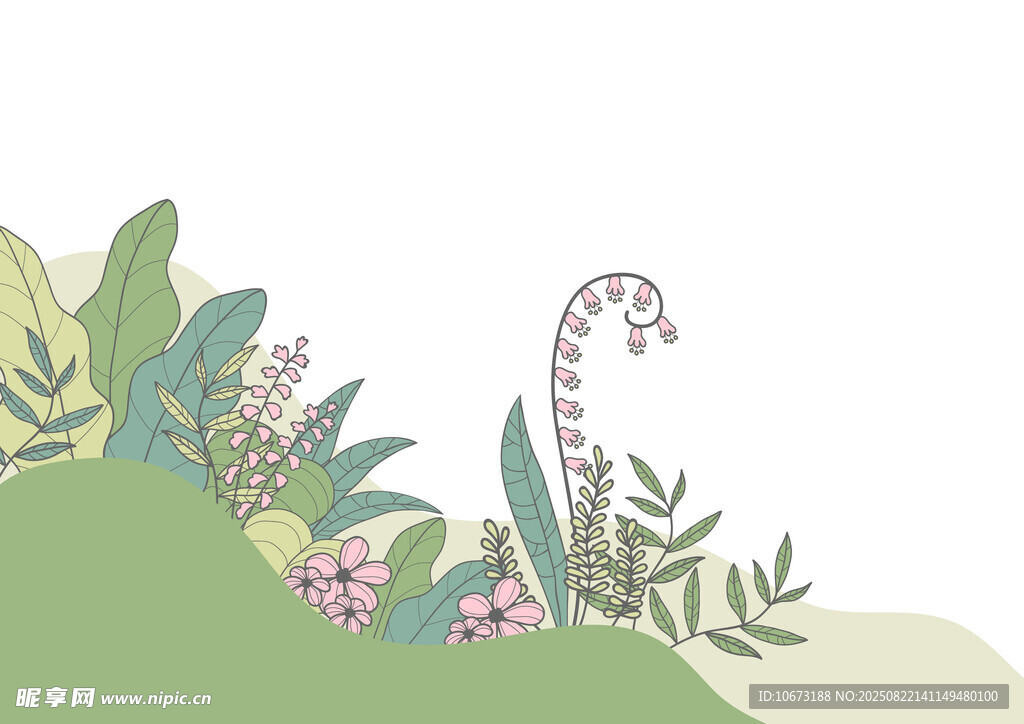 清新绿植花卉景观图