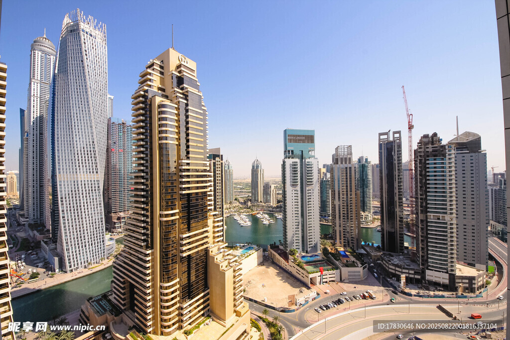 迪拜城市高楼景观