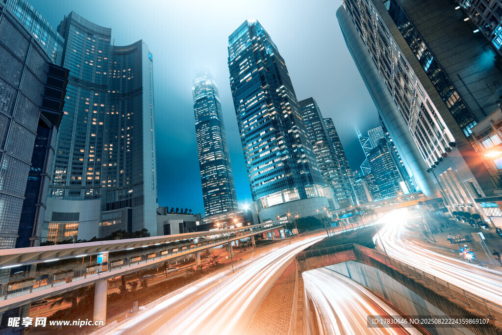 都市夜景车流光影之美