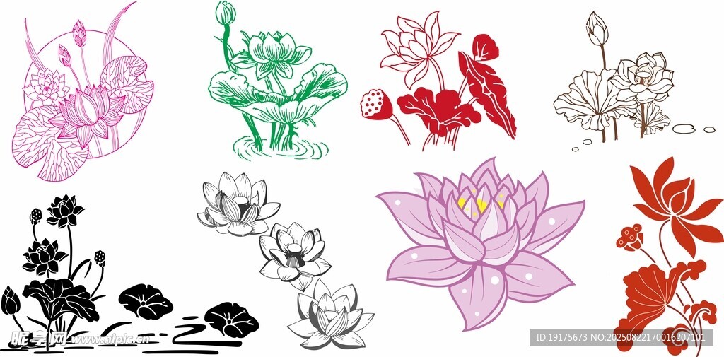 多样花卉图案设计素材
