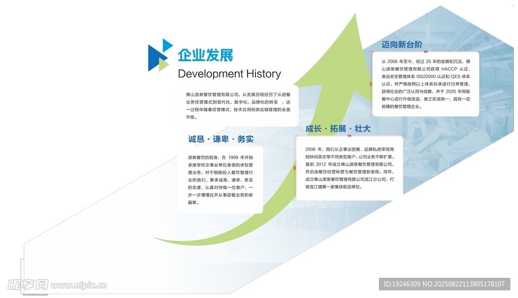企业发展历程信息图表展示