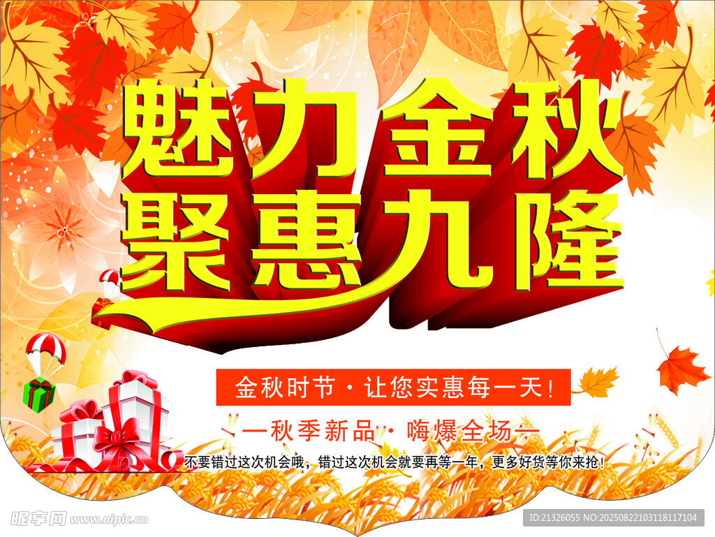 魅力金秋聚惠九隆活动海报