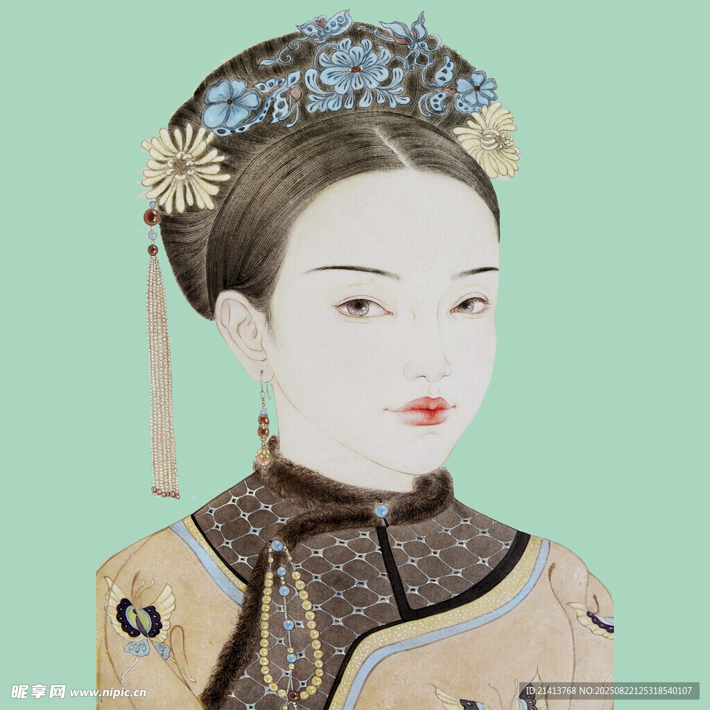 清朝旗装女子精美扮相