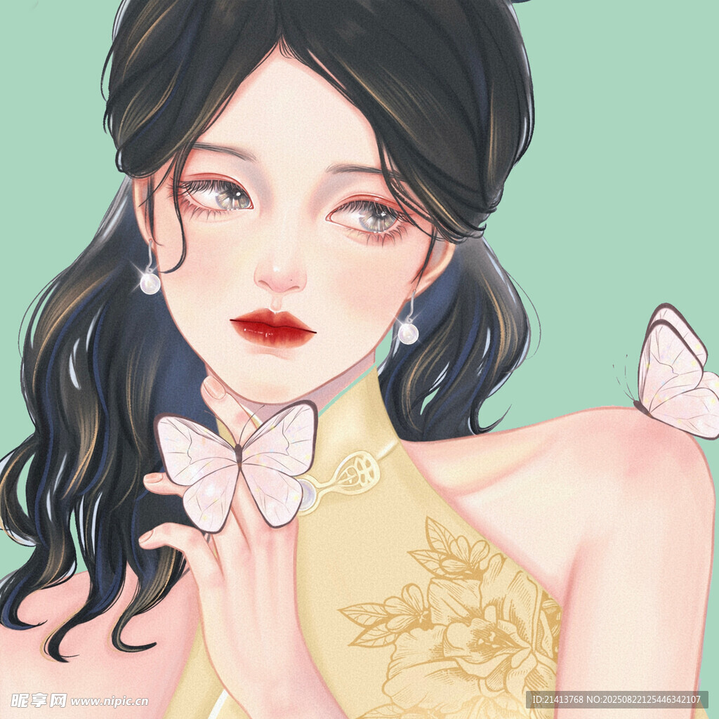 蝴蝶少女 优雅迷人瞬间