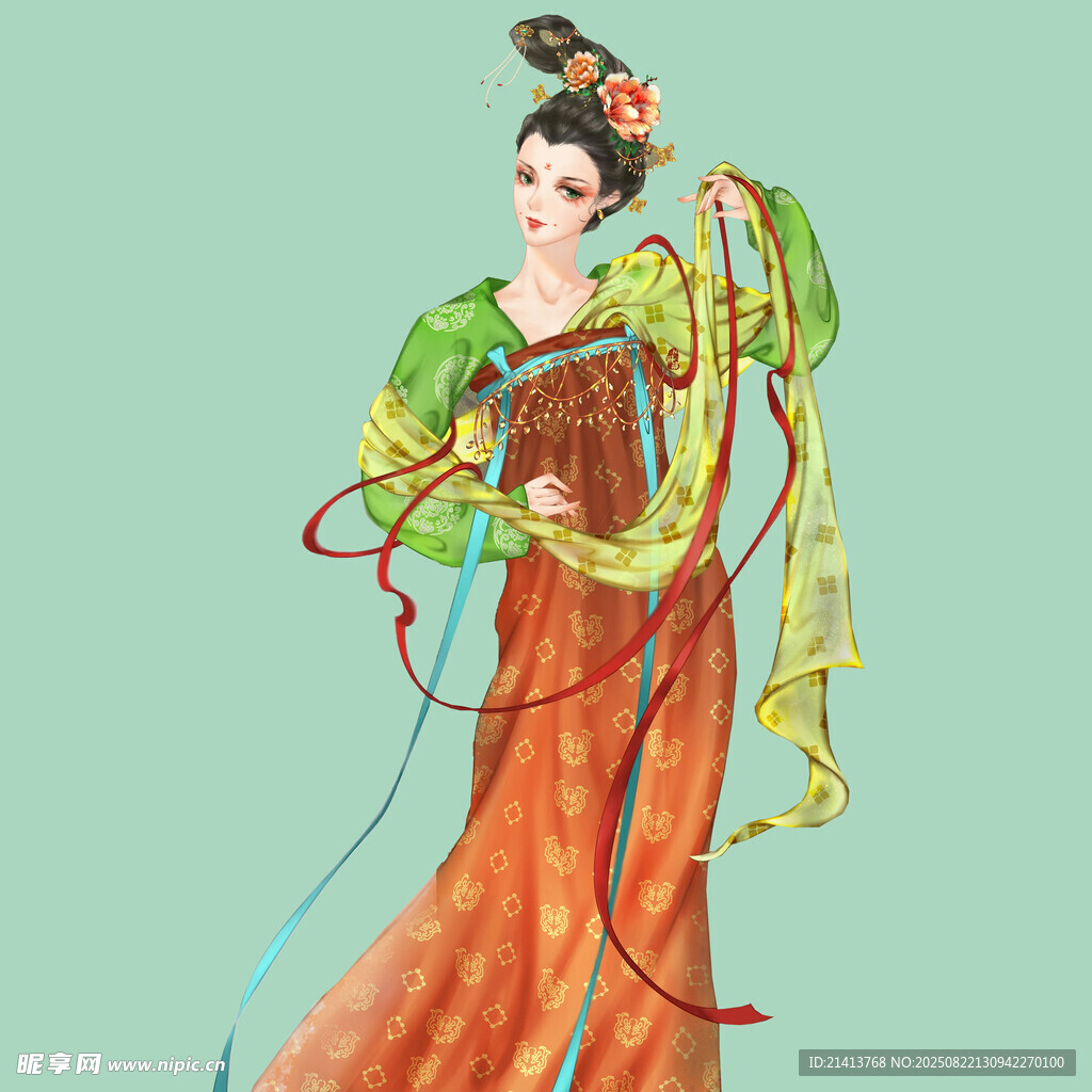 唐代仕女图 灵动飘逸之美