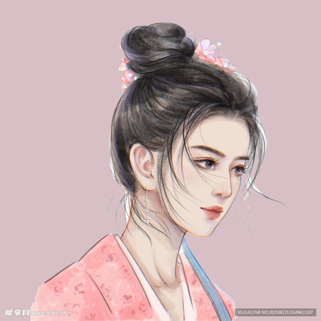 古风女子发髻造型图
