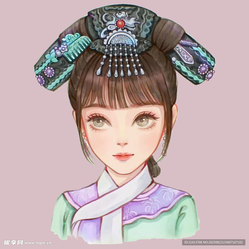 古风少女 典雅发髻扮相