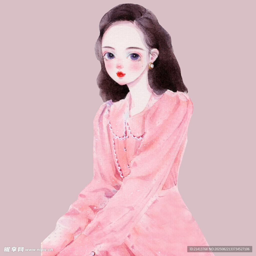 粉色长裙优雅人偶