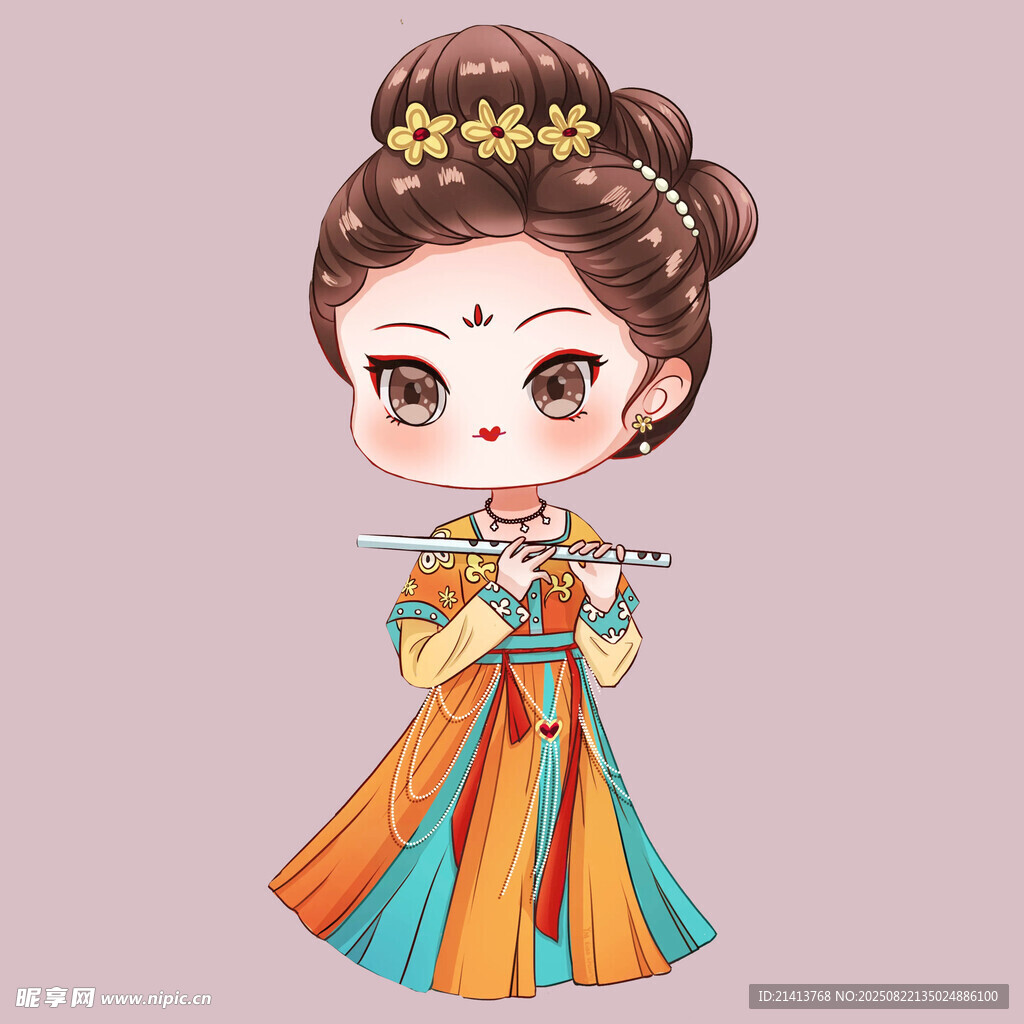 古风汉服卡通少女形象