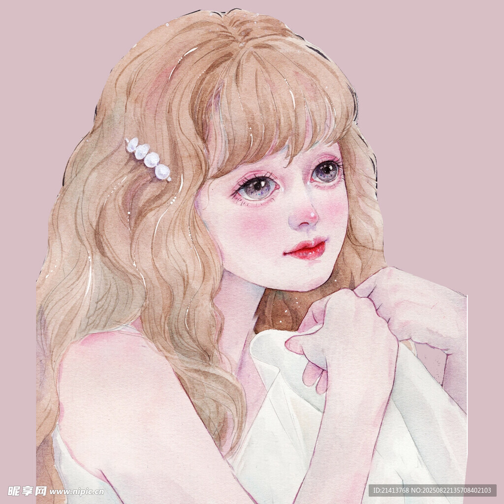 金发甜美少女温柔形象