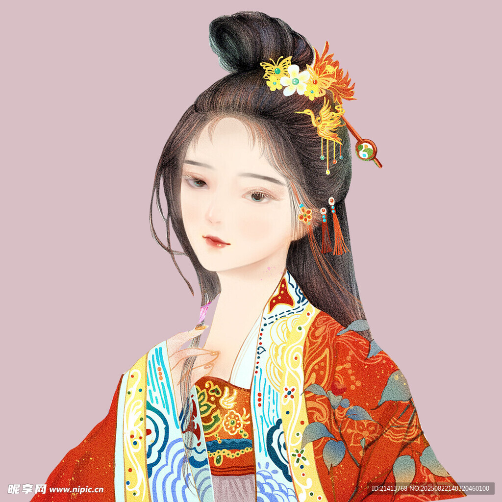 古风汉服女子优雅扮相