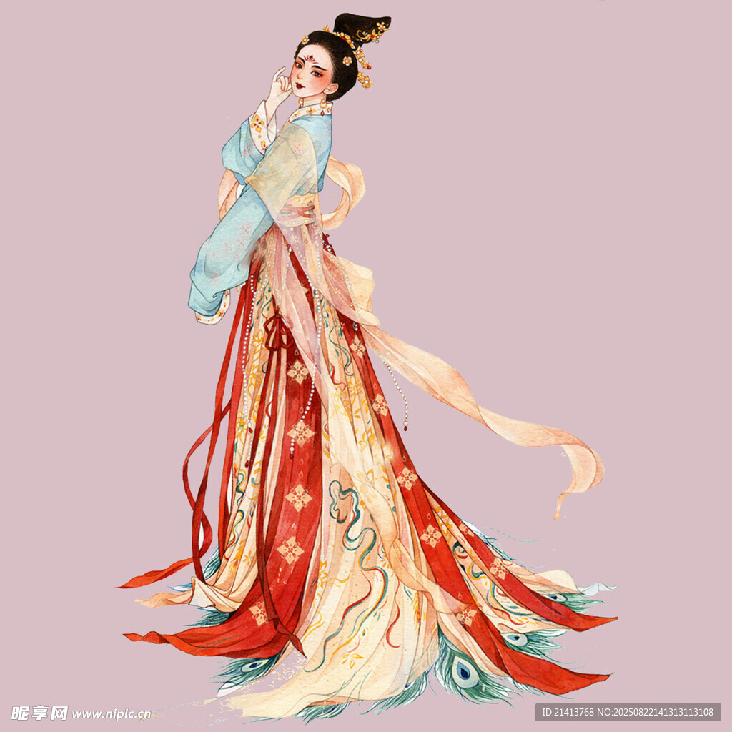 古风飘逸的古典美人形象