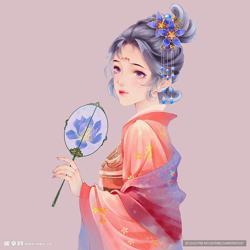 古风持扇佳人