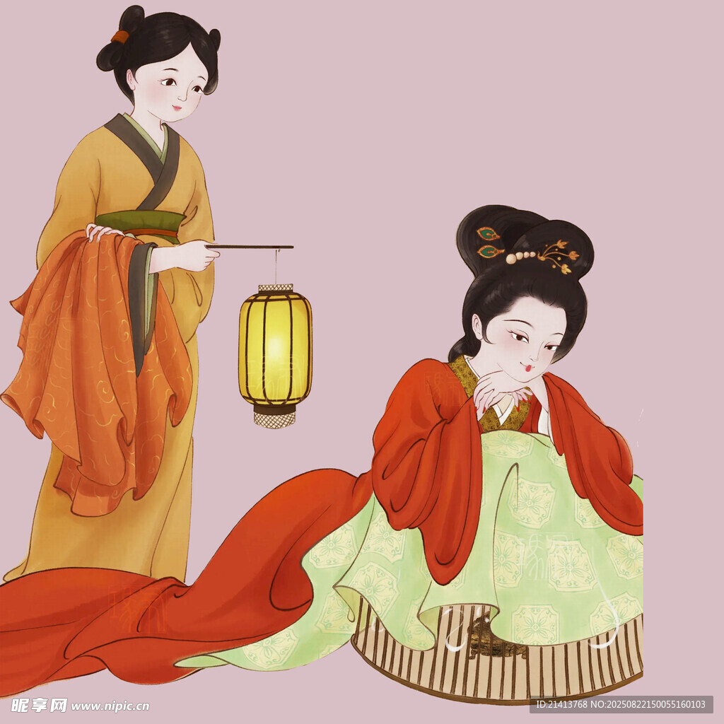 古风仕女图 优雅古典韵味