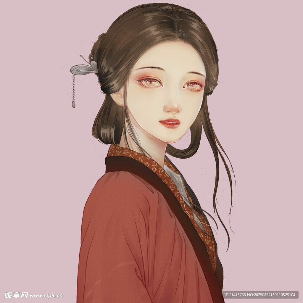 古风女子侧颜 温婉动人