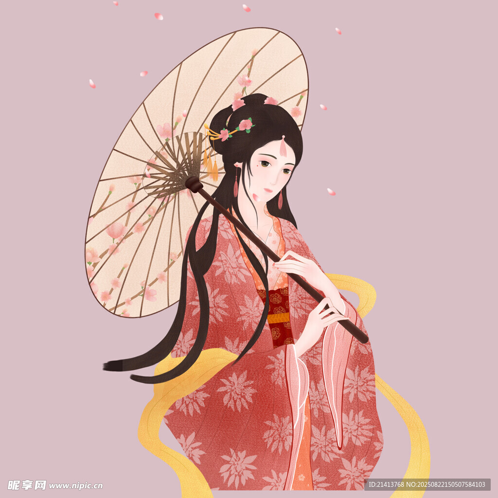 古风持伞女子 温婉动人