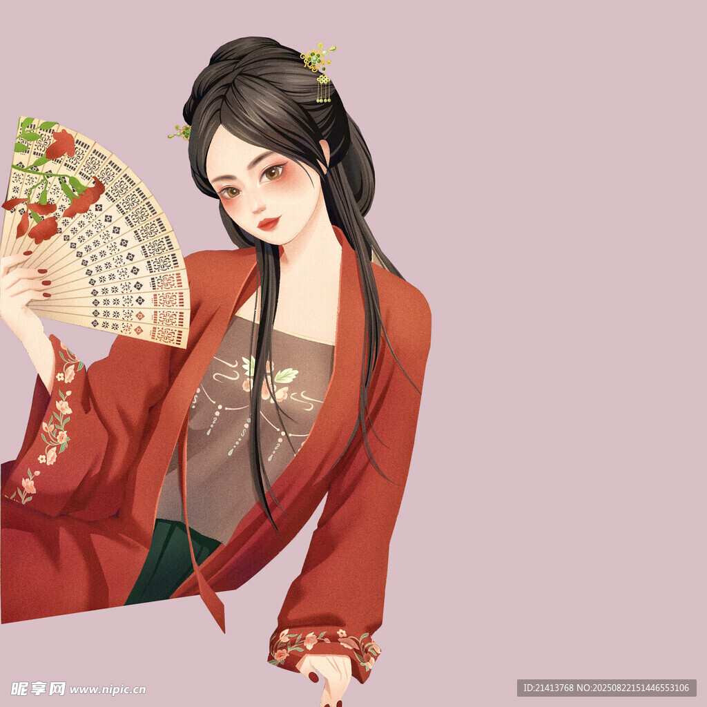 古风持扇佳人