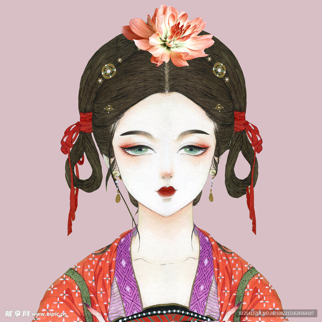 古风汉服女子精致扮相